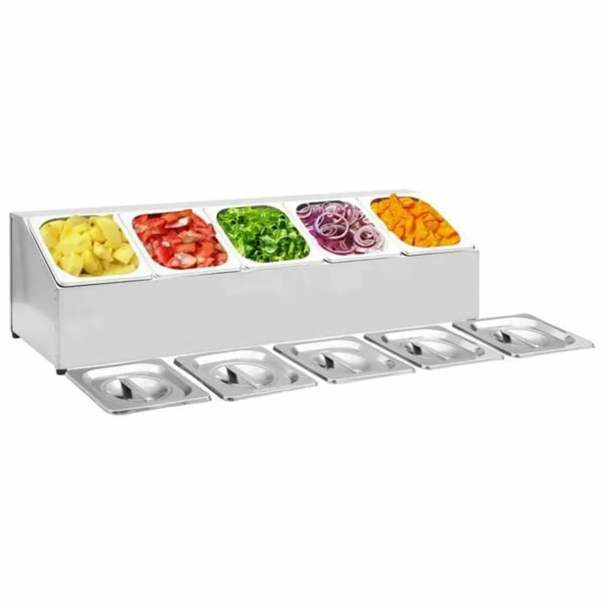 Gastronorm Container Holder with 5 GN 1/6 Pan Stai - Image 2