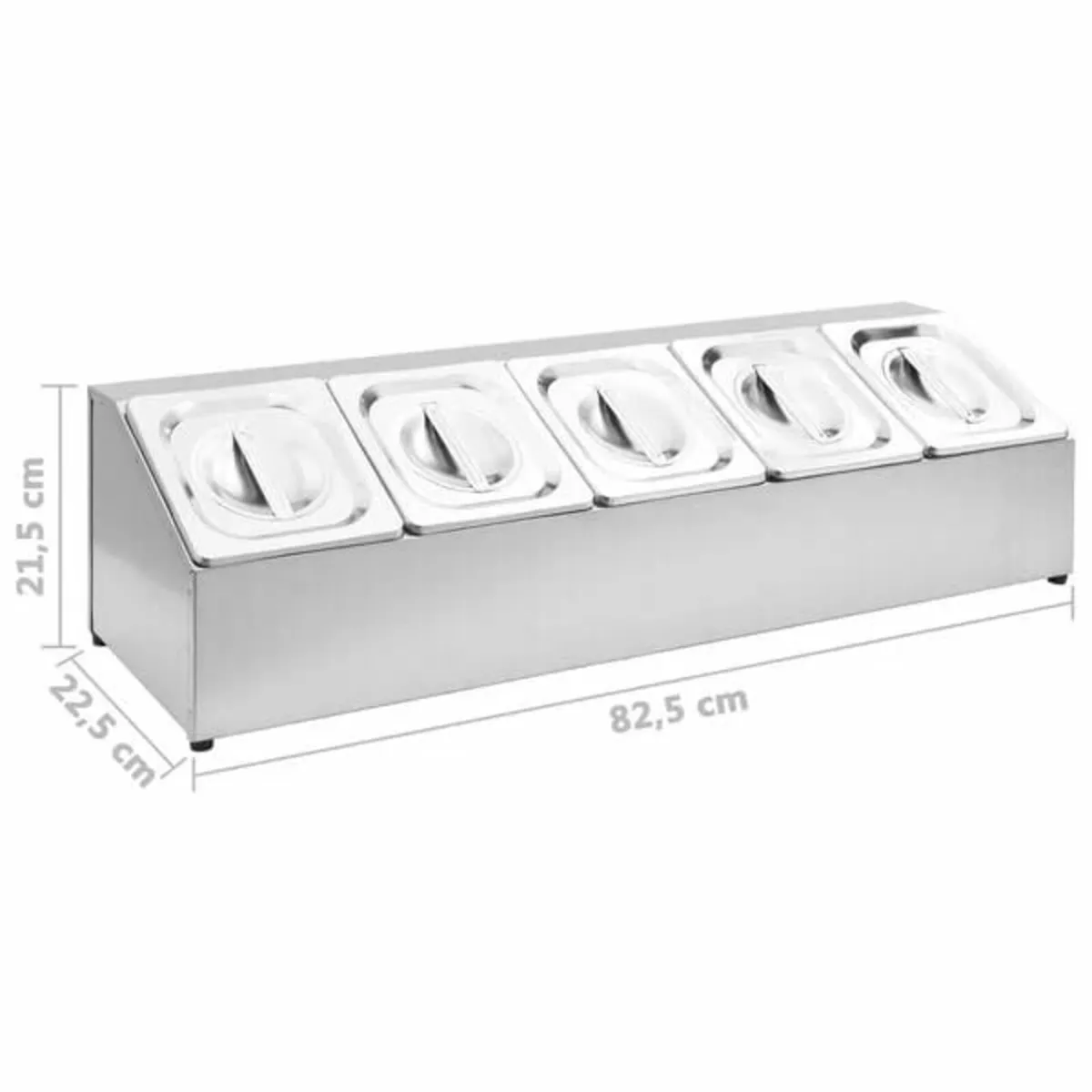 Gastronorm Container Holder with 5 GN 1/6 Pan Stai - Image 3