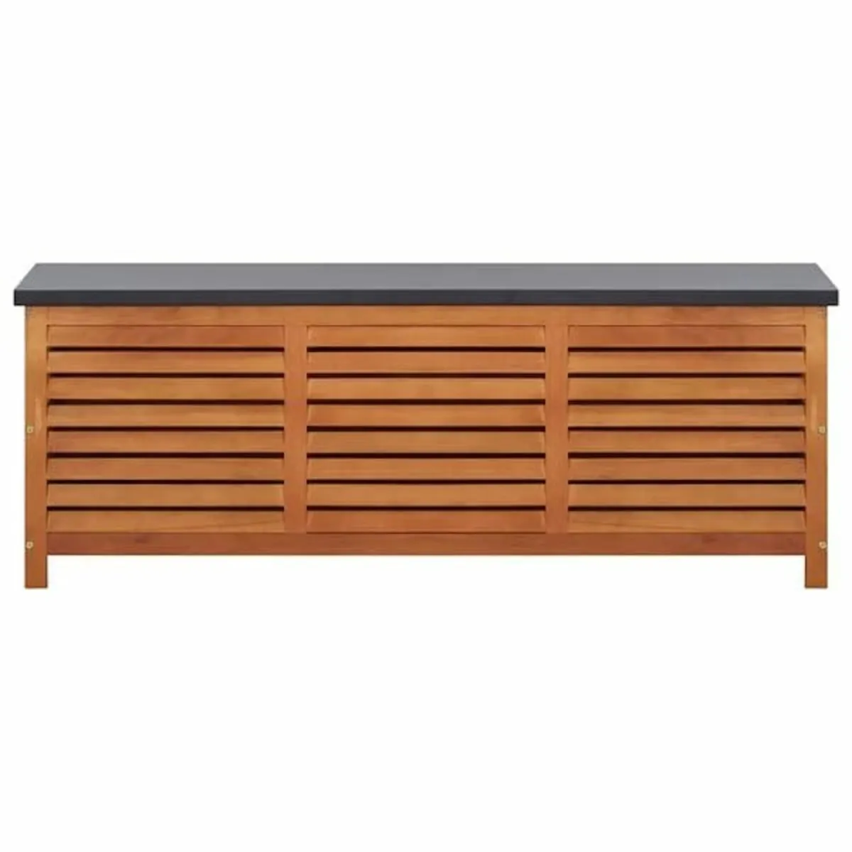 Garden Storage Box 150x50x55 cm Solid Eucalyptus W - Image 1