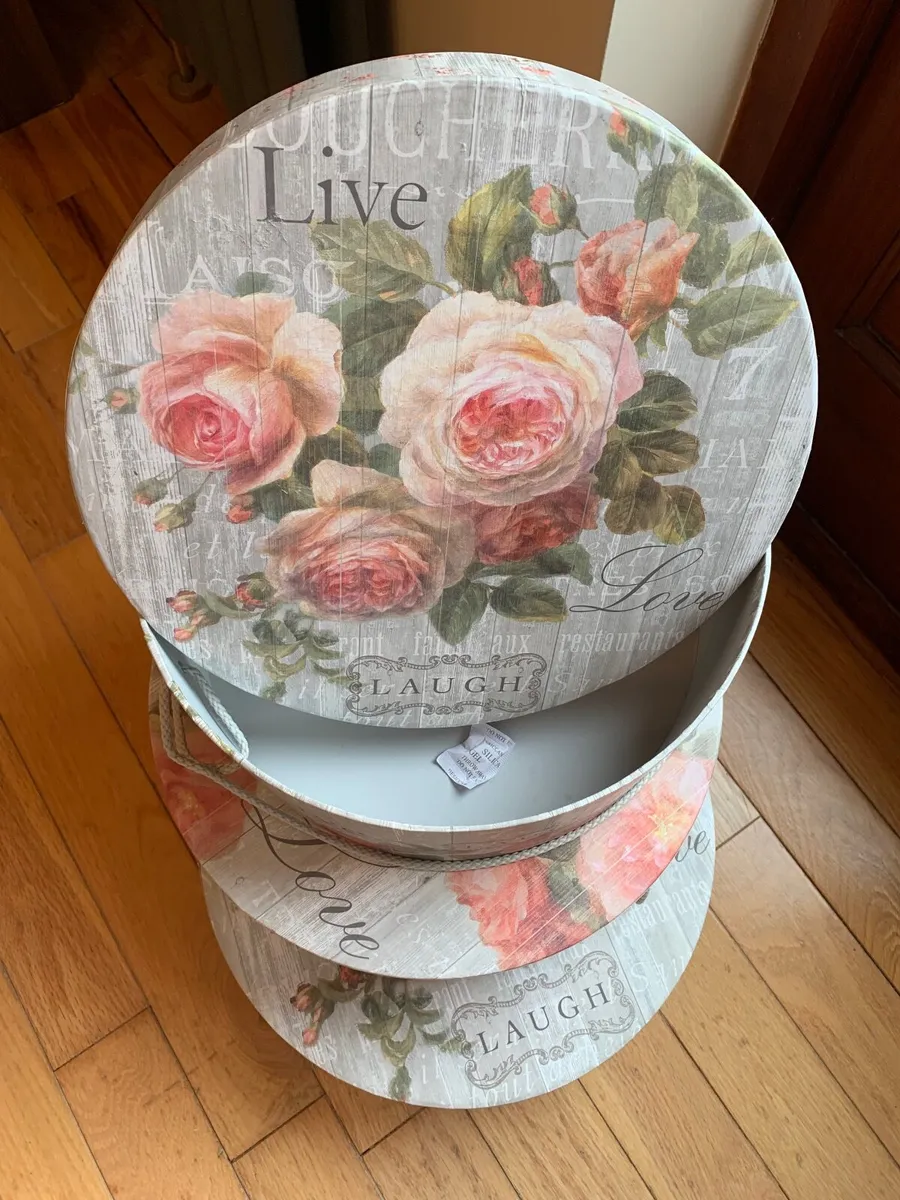 Live Love Laugh 3 Storage/Hat Boxes - Image 1