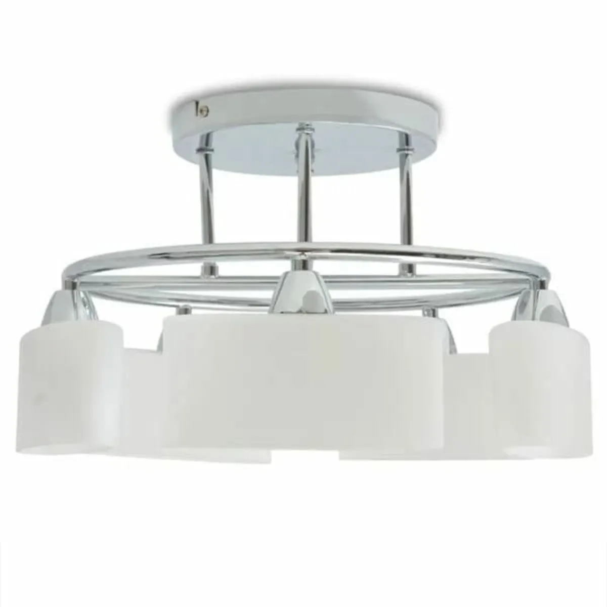 Ceiling Lamp with Ellipsoid Glass Shades for 5 E14 - Image 3