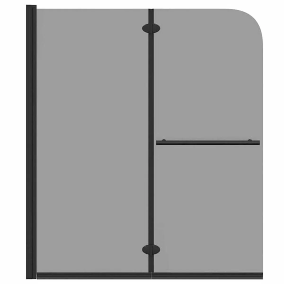 Folding Shower Enclosure 2 Panels ESG 95x140 cm Bl - Image 3
