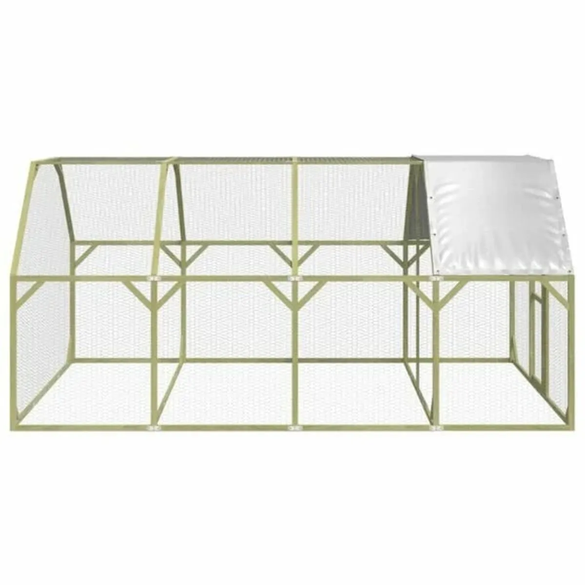 Chicken Coop 268x400x190 cm Impregnated Solid Wood - Image 4