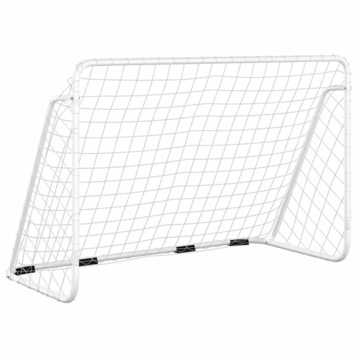 Football Goal with Net White 180x90x120 cm Steel - Image 2