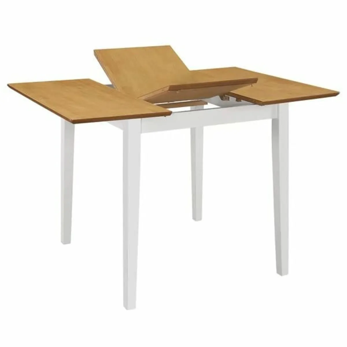 Extendable Dining Table White (80-120)x80x74 cm MD - Image 2