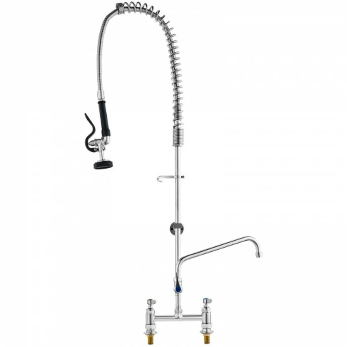 Commercial Faucet with Pre-Rinse Sprayer, 44" Heig - Image 1