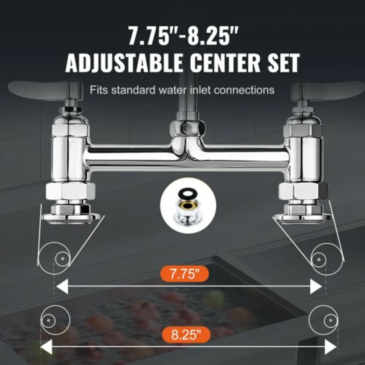 Faucet with Pre-Rinse Sprayer, 26" (66 cm) Height, - Image 2