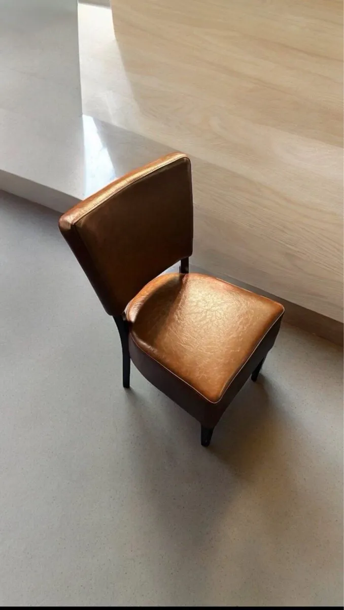 New Classic Brown Faux Dining Chair - Image 2