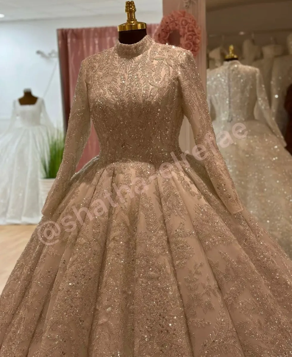 Arab style Wedding Bridal Dress - LuxuryMade 38-42 - Image 2