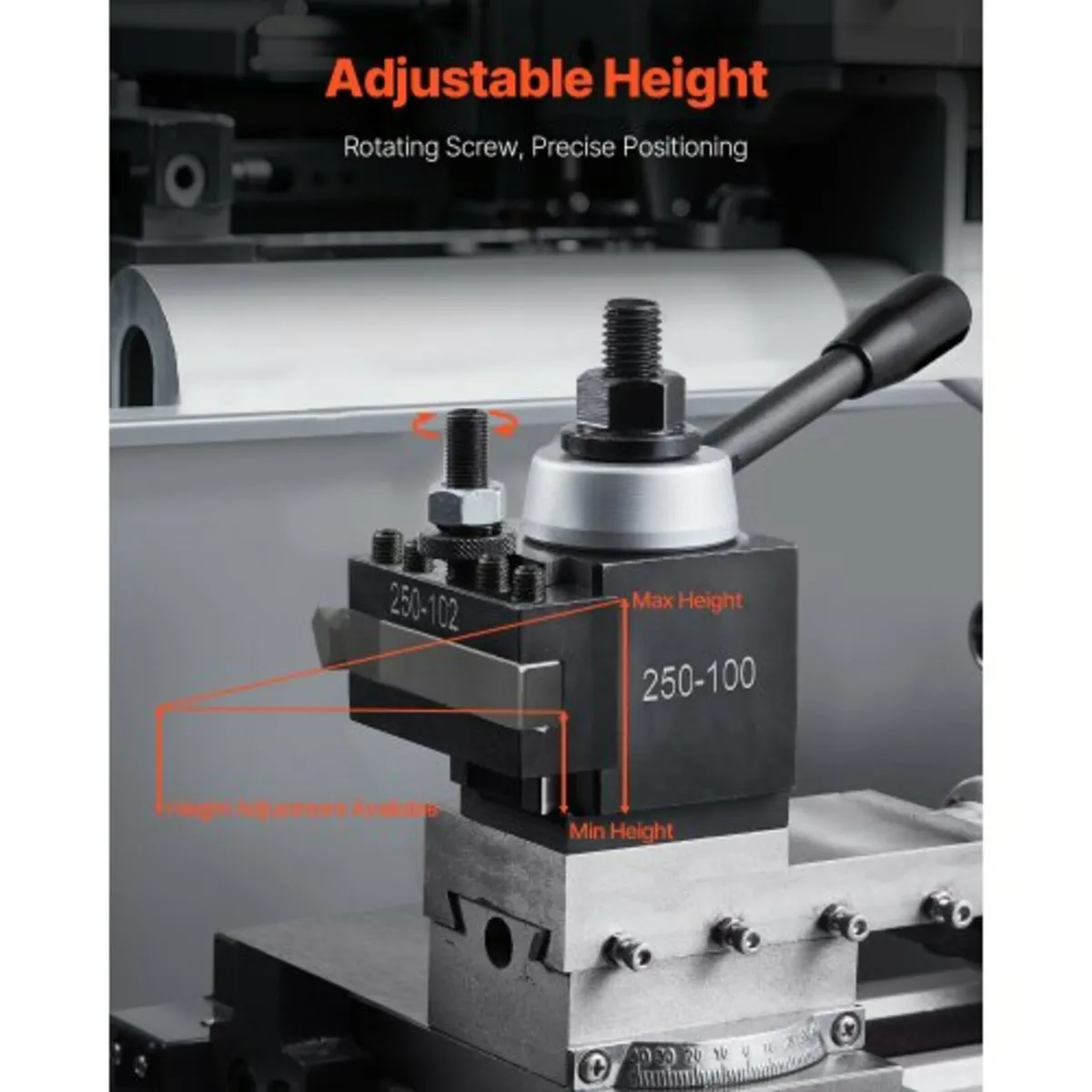 Quick Change Tool Post Set, 8 Pcs, Includes Lathe - Image 2