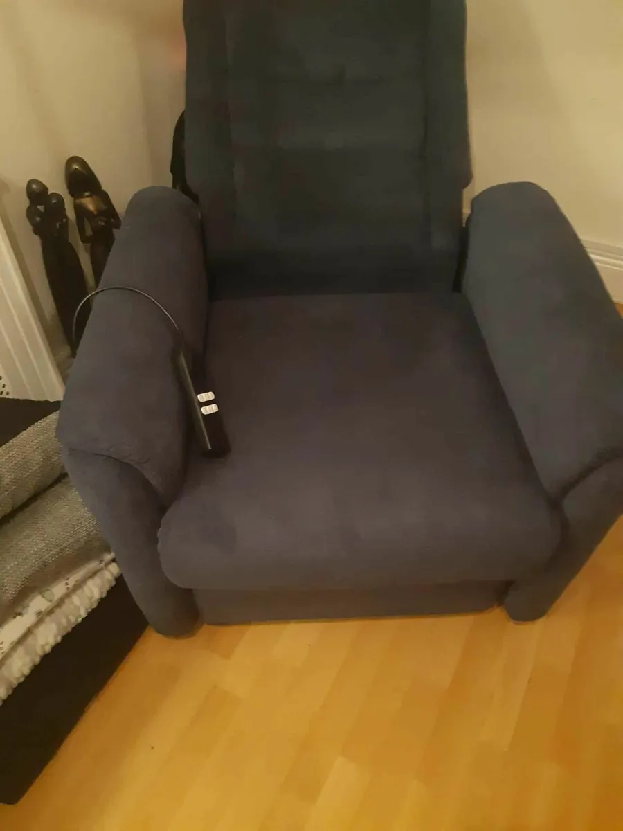 Dark Navy Duel motor Recloner/Riser chair - Image 2