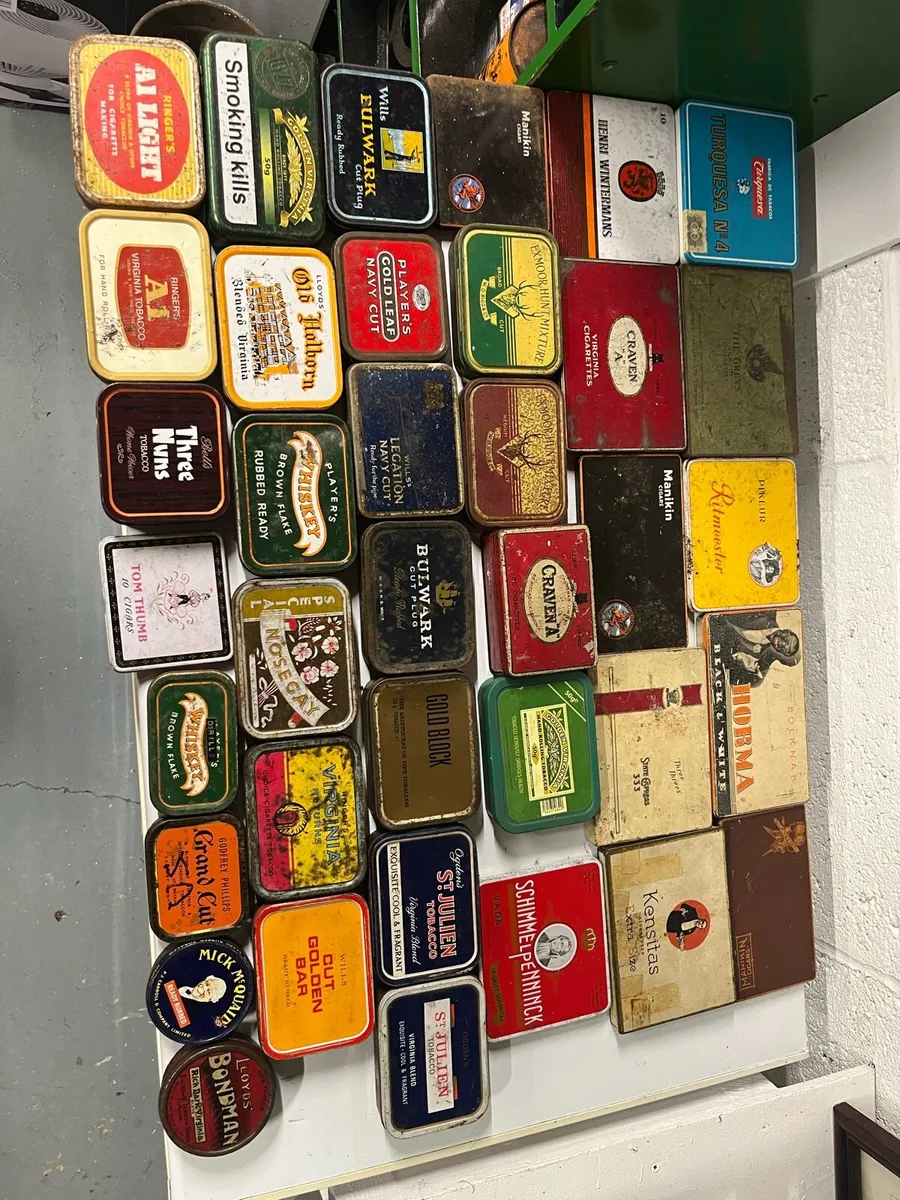 80 TOBACCO TINS - Image 1