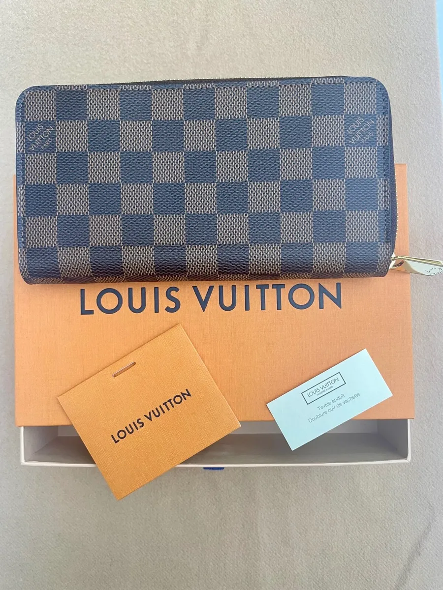 Louis Vuitton Damier Ebene Brown Zippy Wallet - Image 1