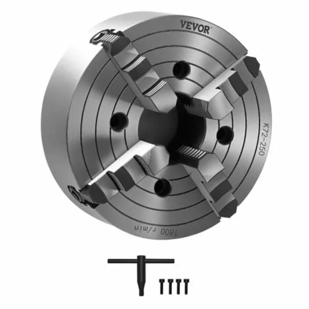 4-Jaw Lathe Chuck, 10 in (250 mm), Lathe Chuck, 0. - Image 1