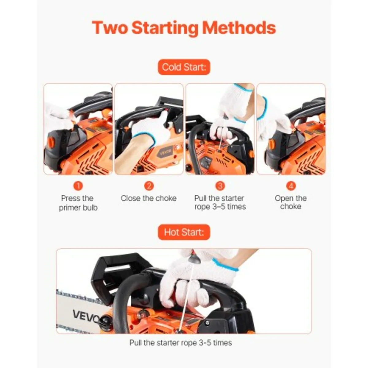 25 cc Gas Chainsaw, 12 inch Gas Powered Chainsaw, - Image 4