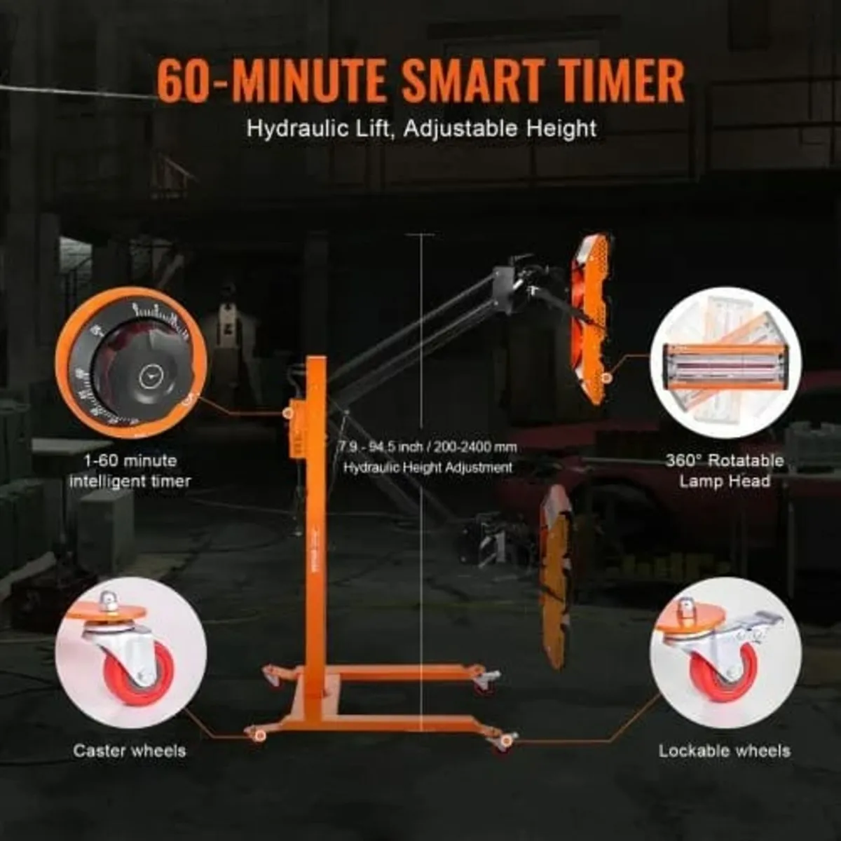 Curing Lamp, 3300W 1-60 min Timing, Auto Heating C - Image 4