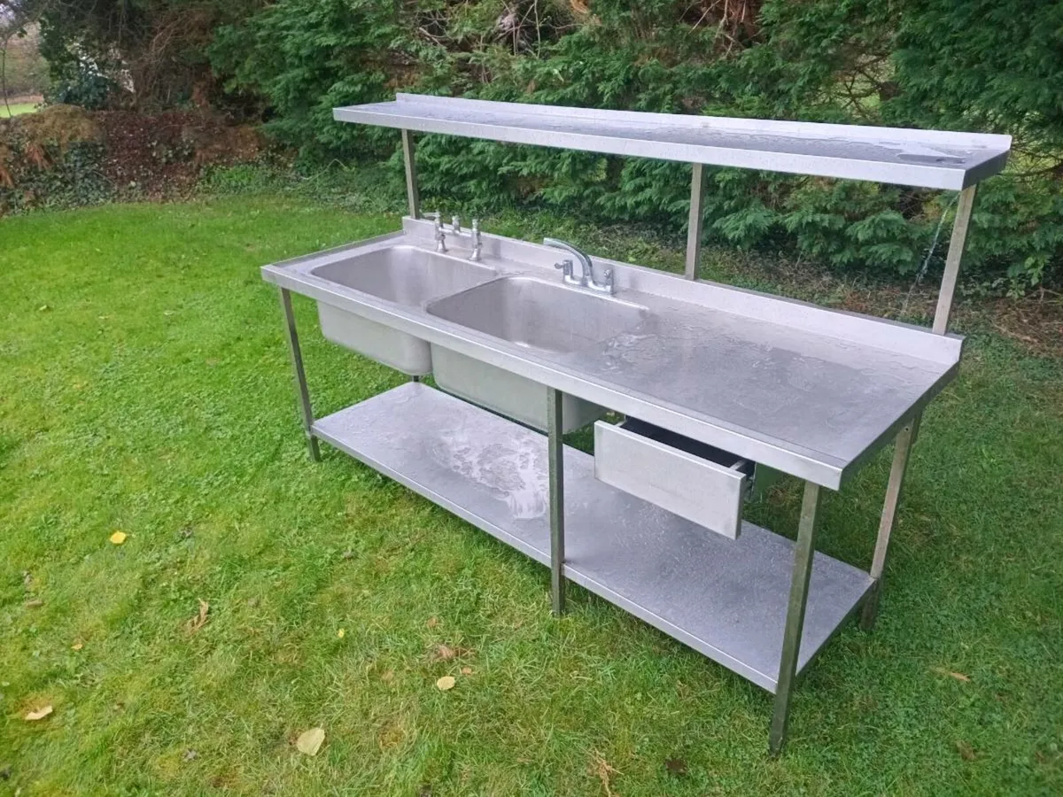 Stainless sinks, shelving etc - Image 1