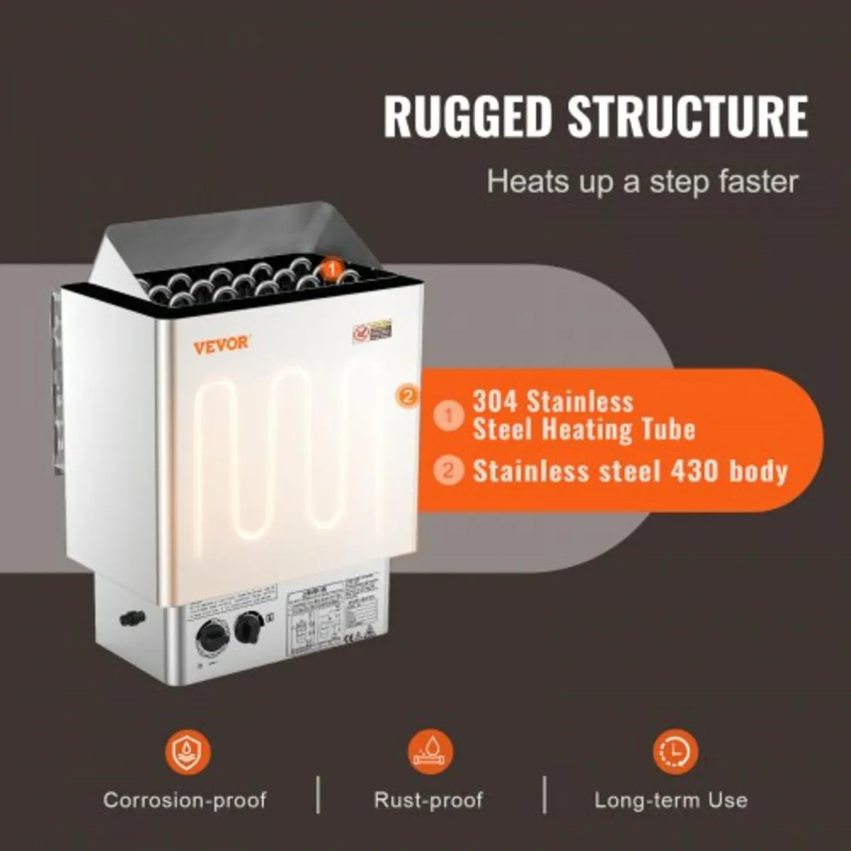 Sauna Heater, 8KW Electric Sauna Stove, 400V 3N Po - Image 4