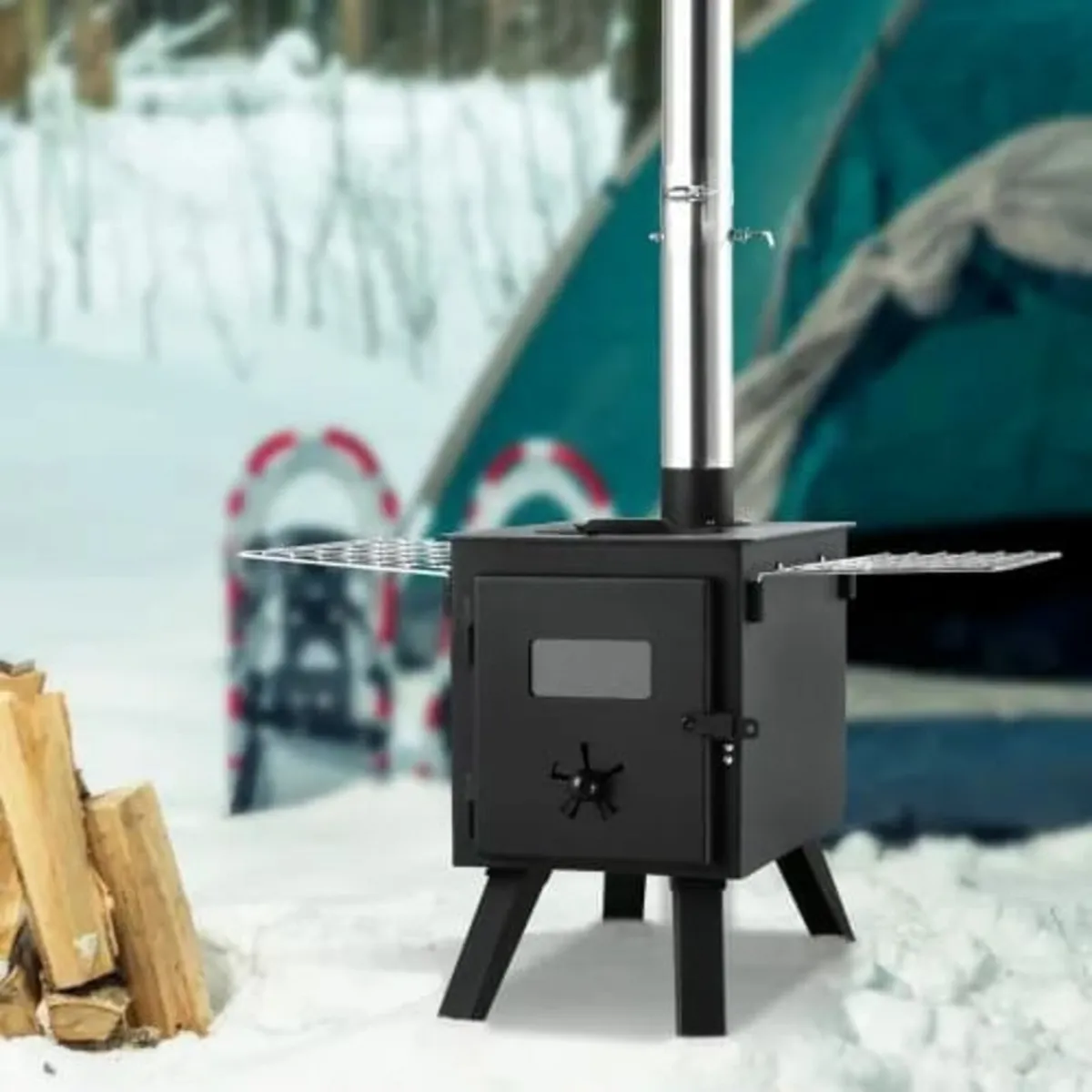 Wood Stove, 218.4 cm, Alloy Steel Camping Tent Sto - Image 4
