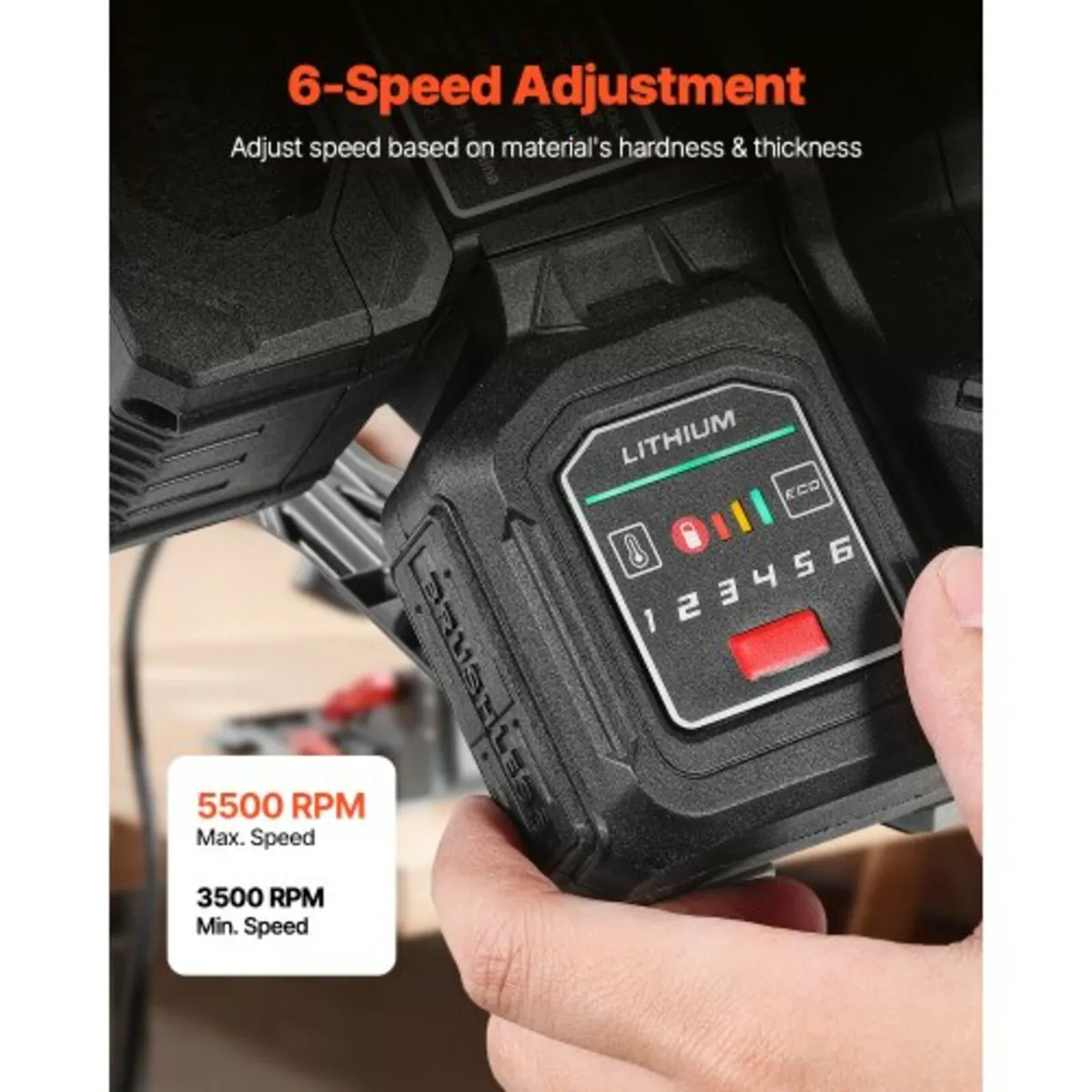 Cordless Track Saw, 140 mm(5-1/2 in) Blade, Brushl - Image 4