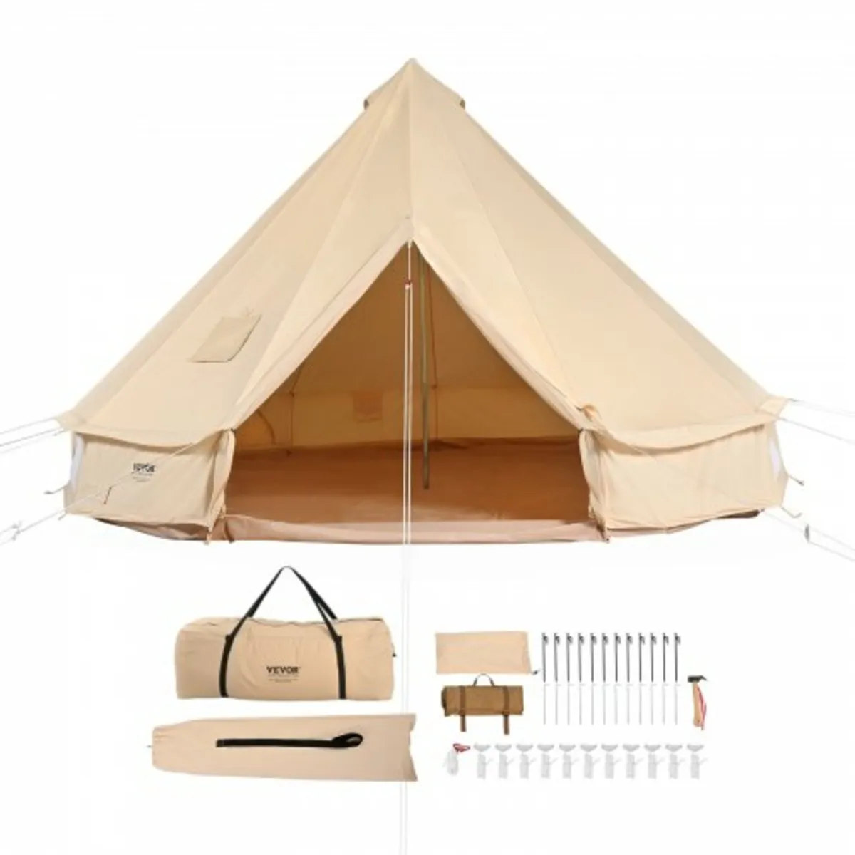 Canvas Bell Tent, 4 Seasons 4 m/13.12 ft Yurt Tent - Image 1