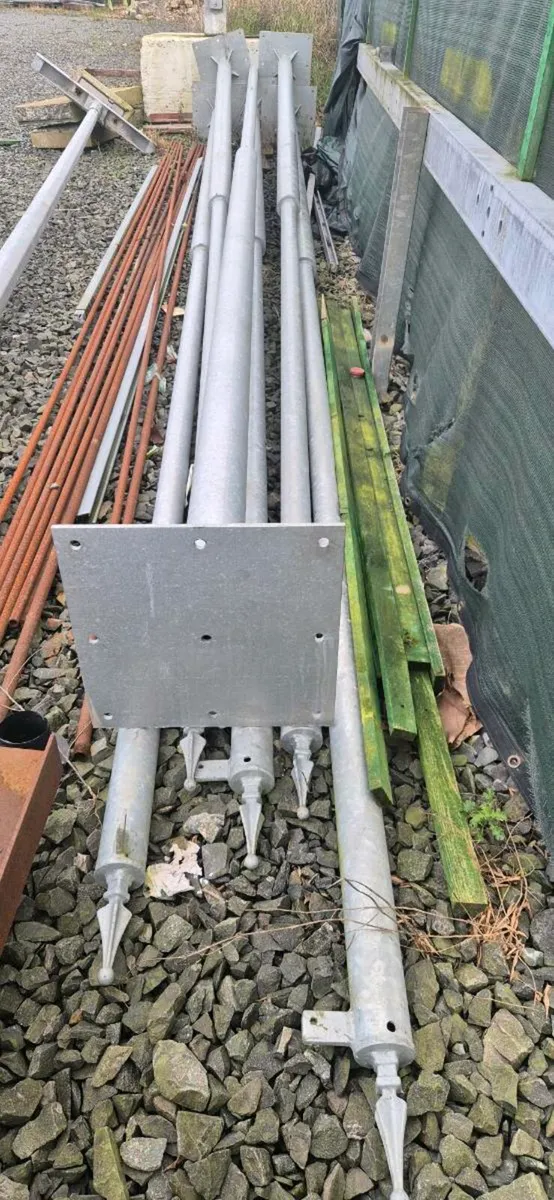 Galvanised flag poles - Image 1