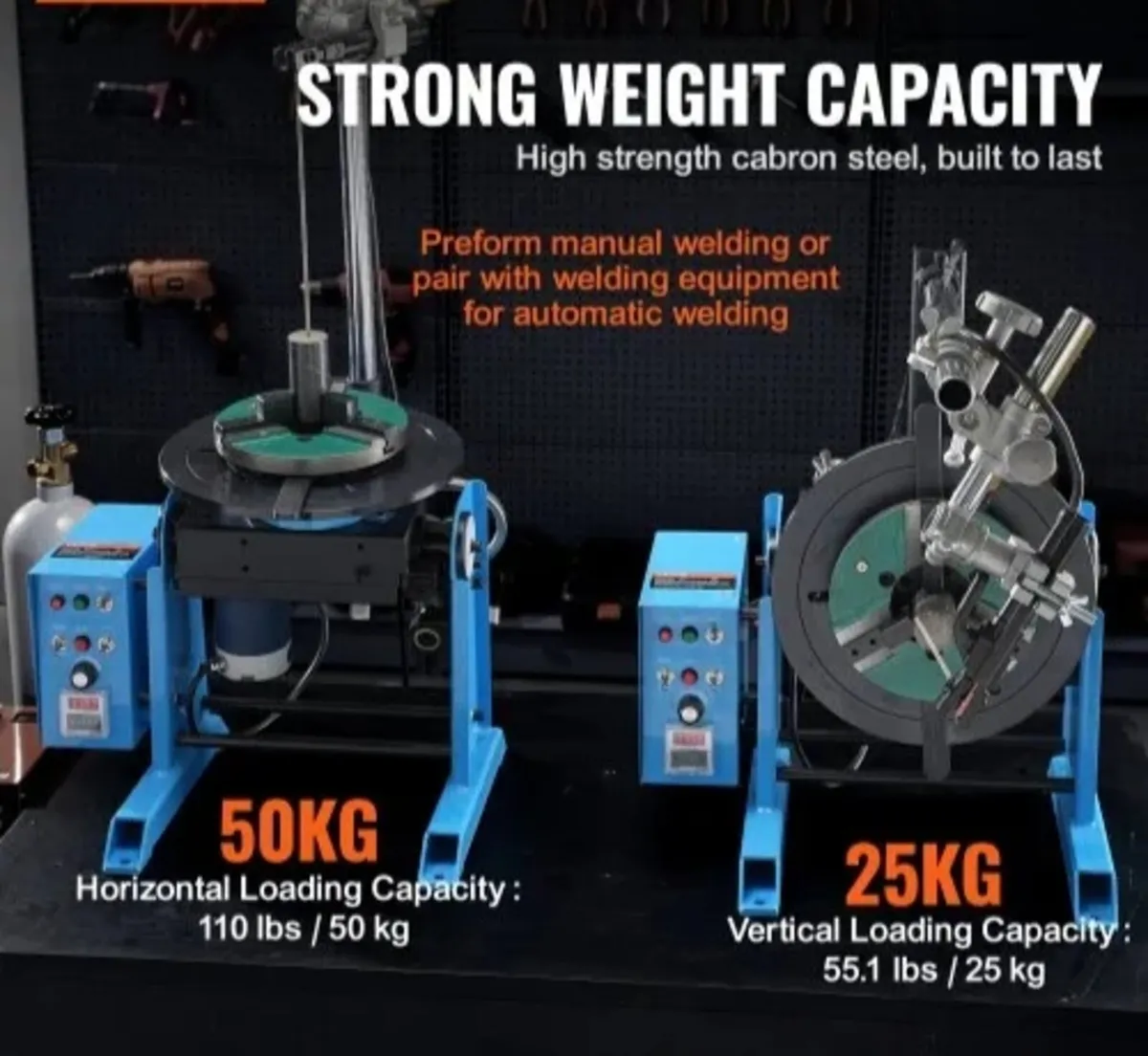 Rotary Welding Positioner 50KG, 0-90° Welding Posi - Image 2