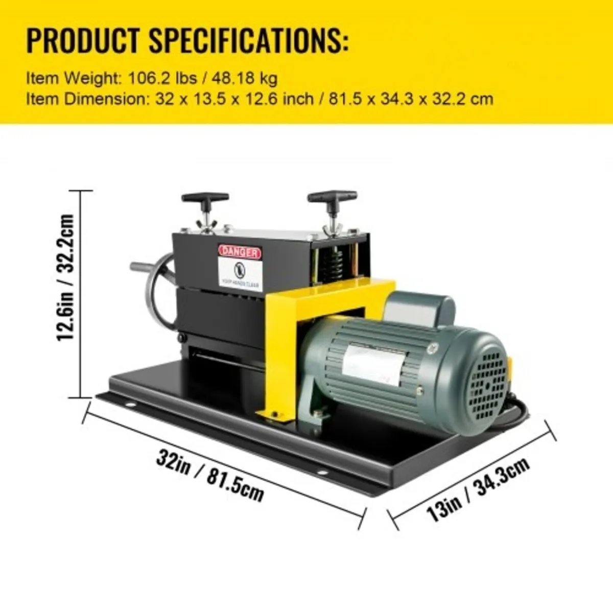 400W Electric Wire Stripping Machine, 1.5-38mm Por - Image 3