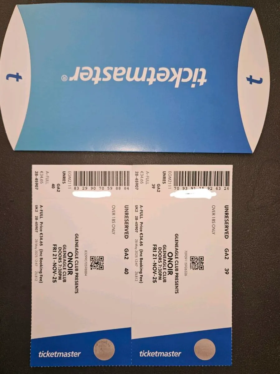 x2 Onòir Tickets Killarney 21 Nov - Image 2