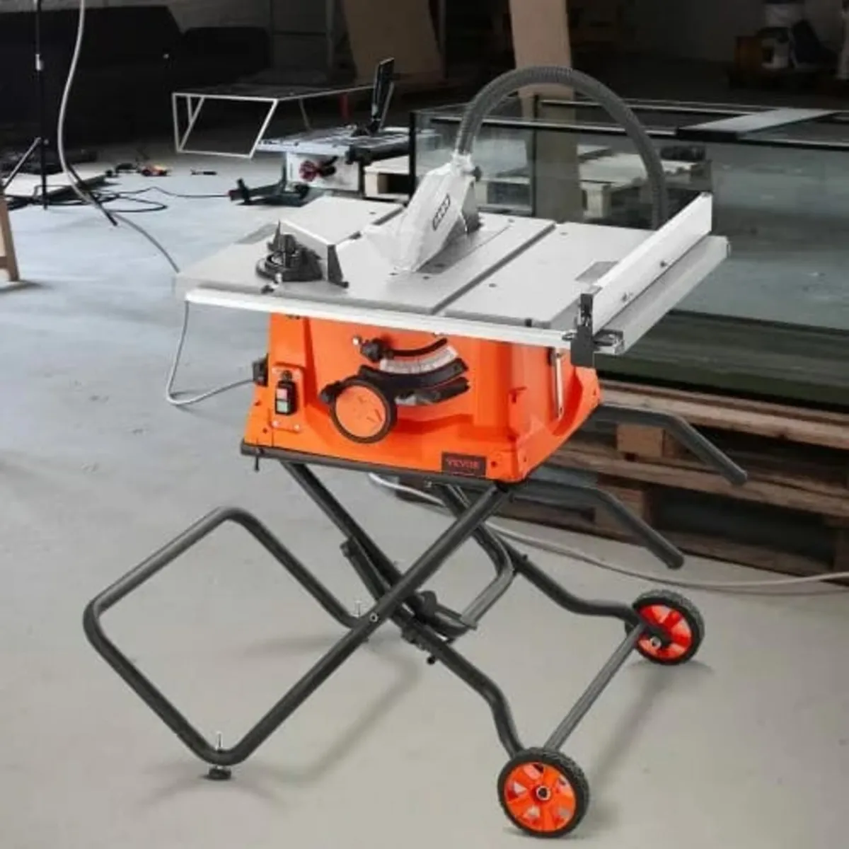 25.4 cm Table Saw w/ Stand Electric Cutting Machin - Image 3