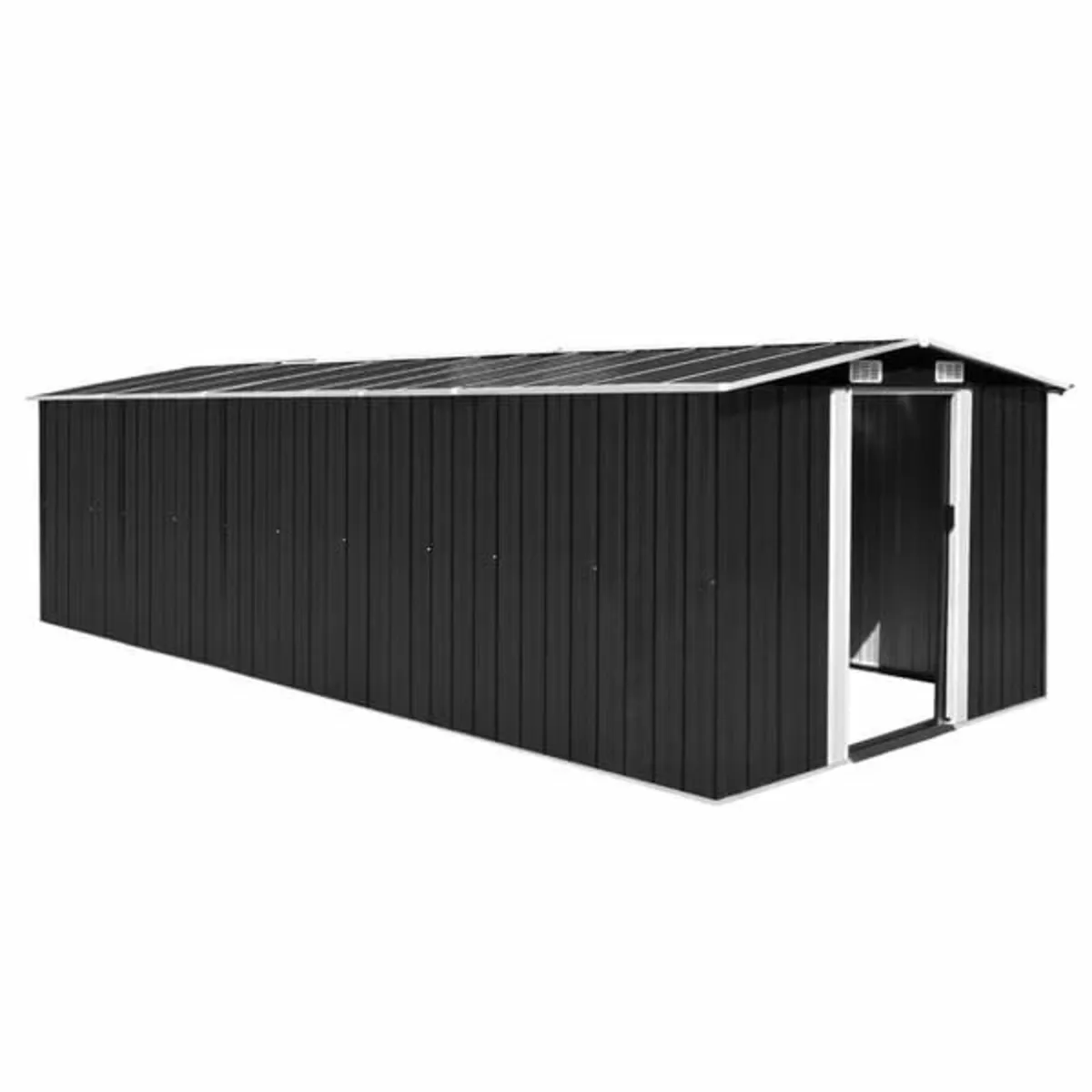 Garden Shed 257x580x181 cm Metal - Image 1