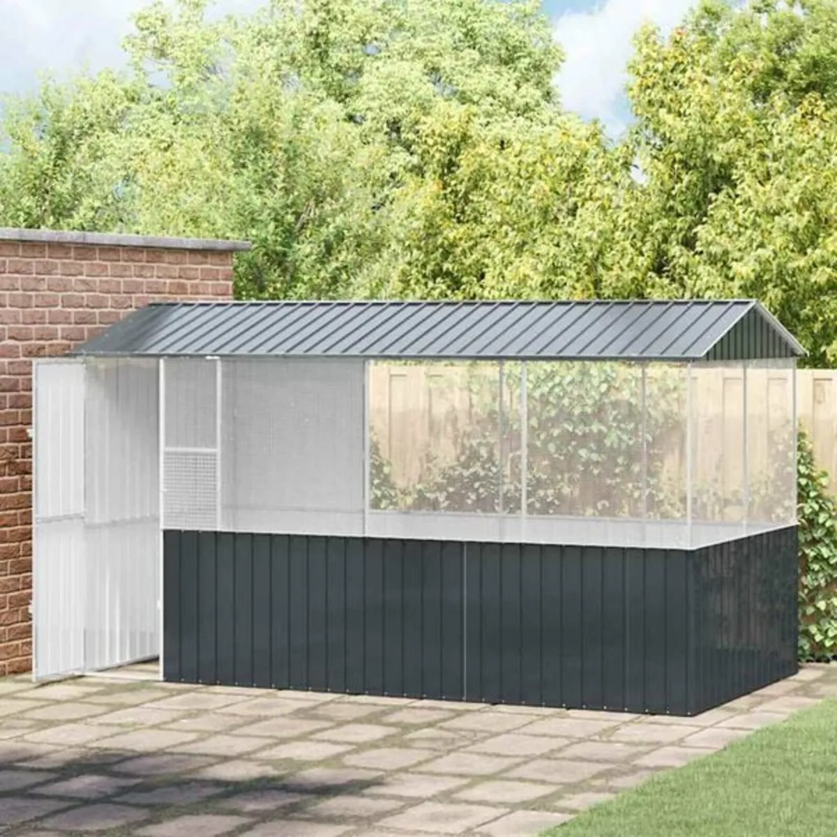 Bird Cage Anthracite 410 x 210 x 230 cm Galvanised - Image 2