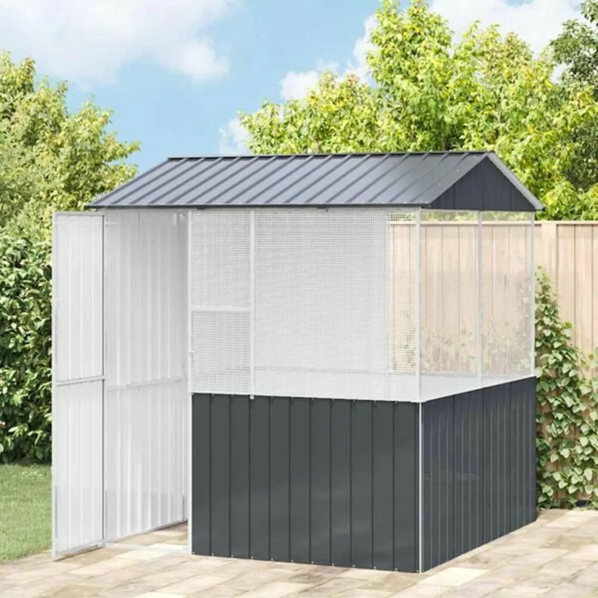 Bird Cage Anthracite 215 x 209 x 230 cm Galvanised - Image 4