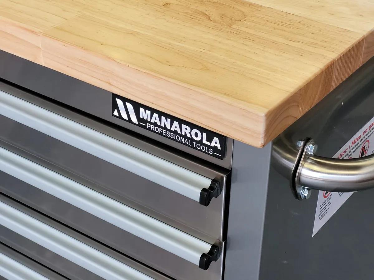 Manarola 72″ 15 Drawer Stainless Steel Tool Cabine - Image 4