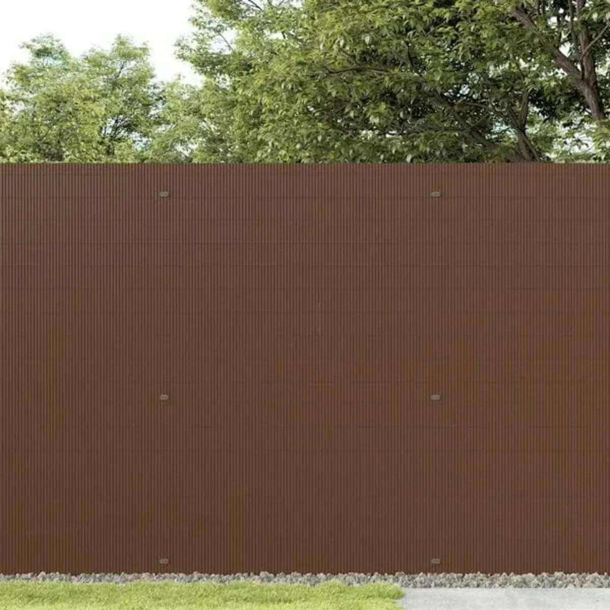 Garden Fence Double-Sided Brown 1.8x5 m PVC - Image 4