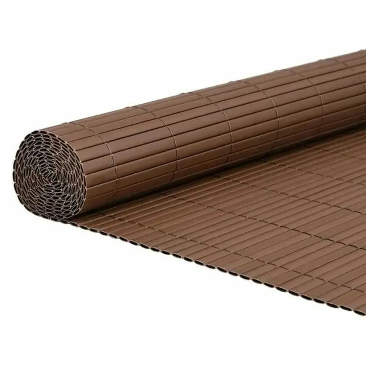 Garden Fence Double-Sided Brown 1.8x5 m PVC - Image 1