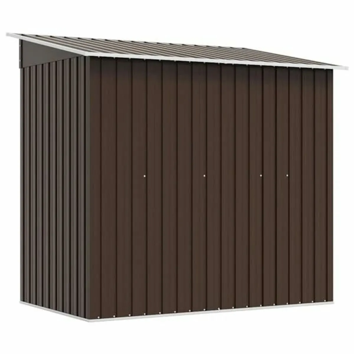 Garden Storage Shed Brown 194x121x181 cm Steel - Image 4