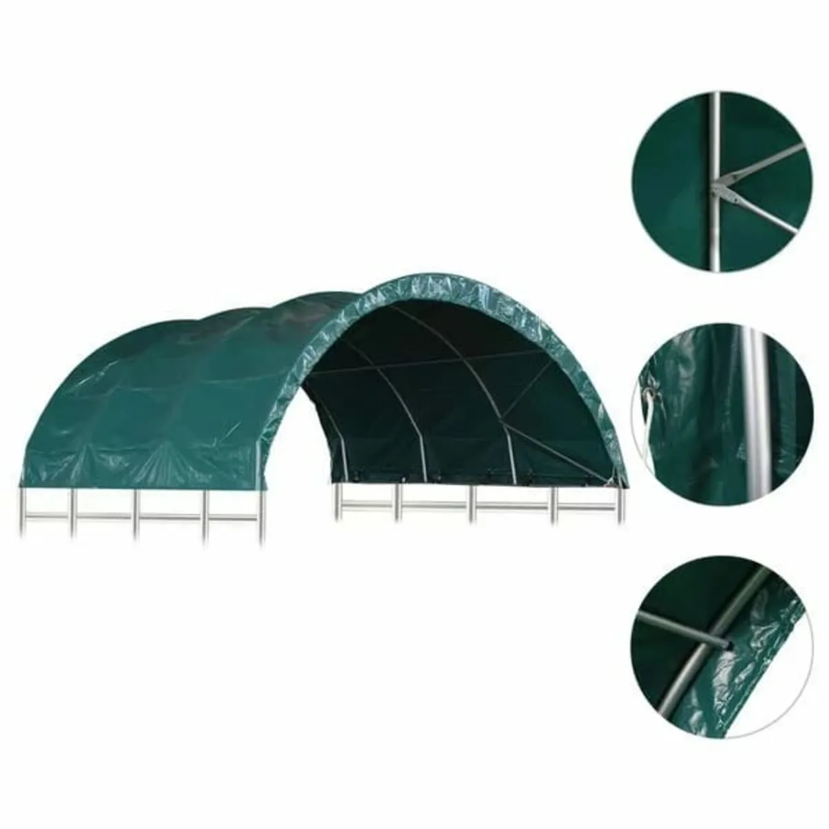 Livestock Tent PVC 3.7x3.7 m Green - Image 4