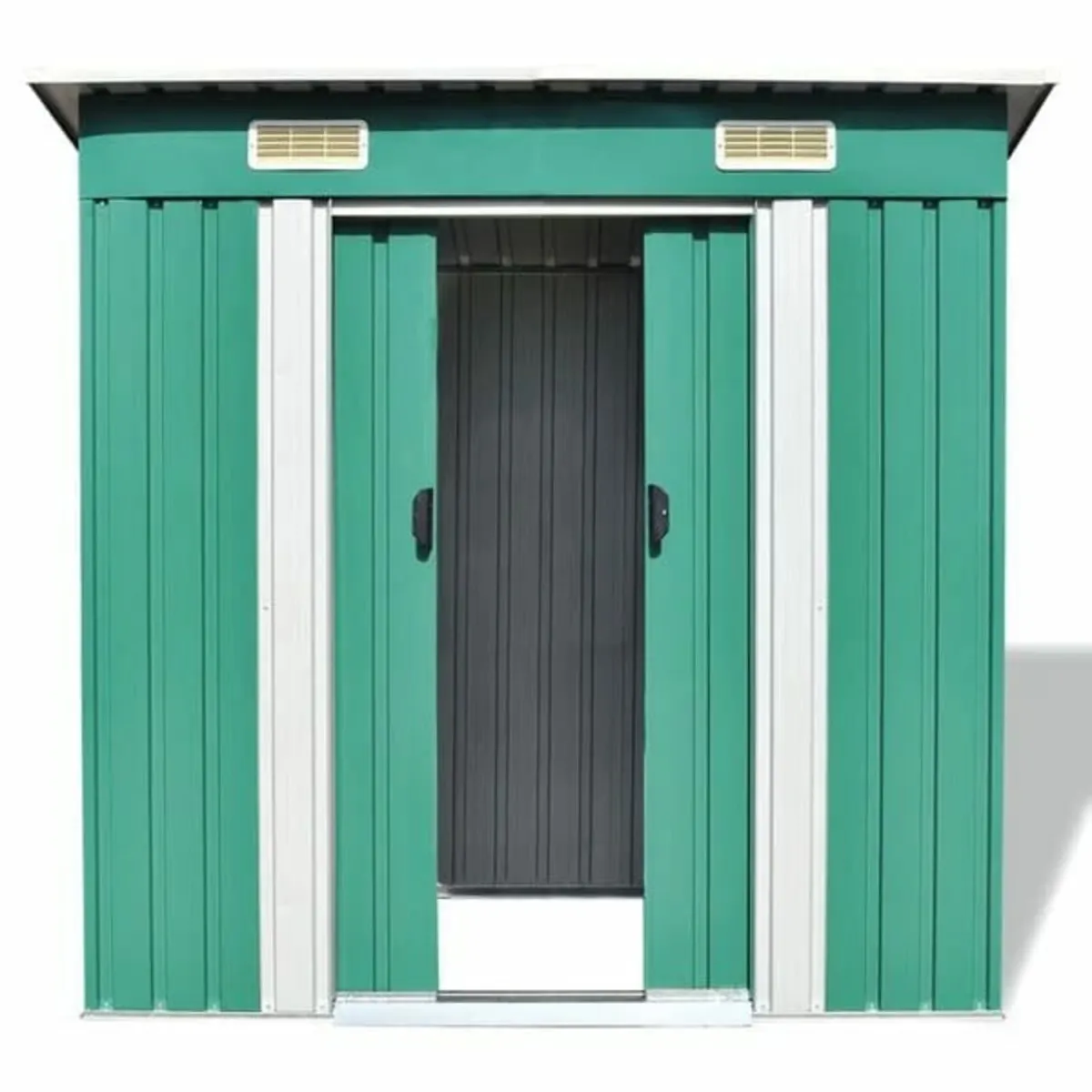 Garden Shed Green Metal - Image 2