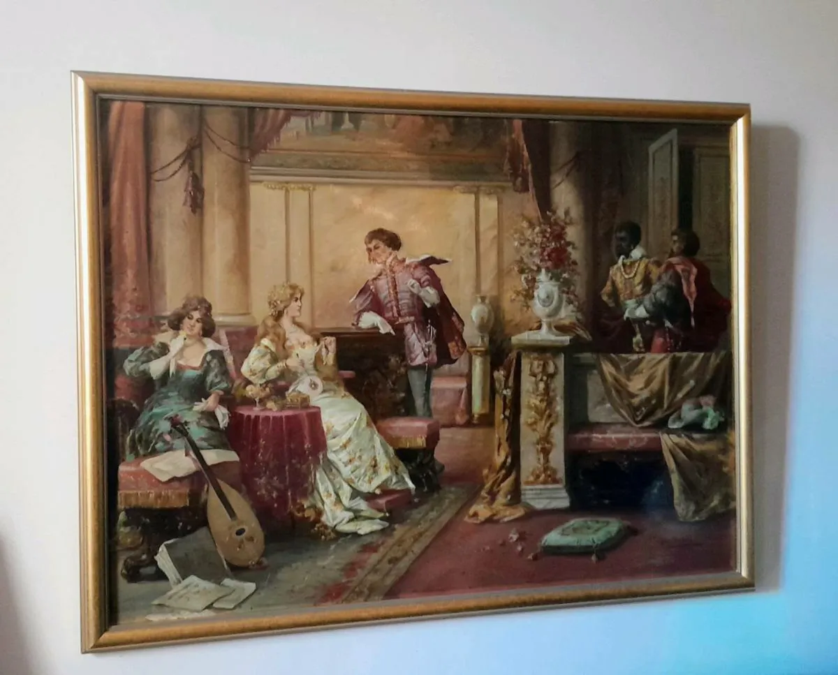 Large antique oil painting Heinz Pinggera 1911 - Image 1