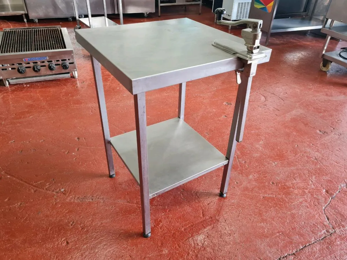Stainless steel sinks, tables and shelf - Image 2