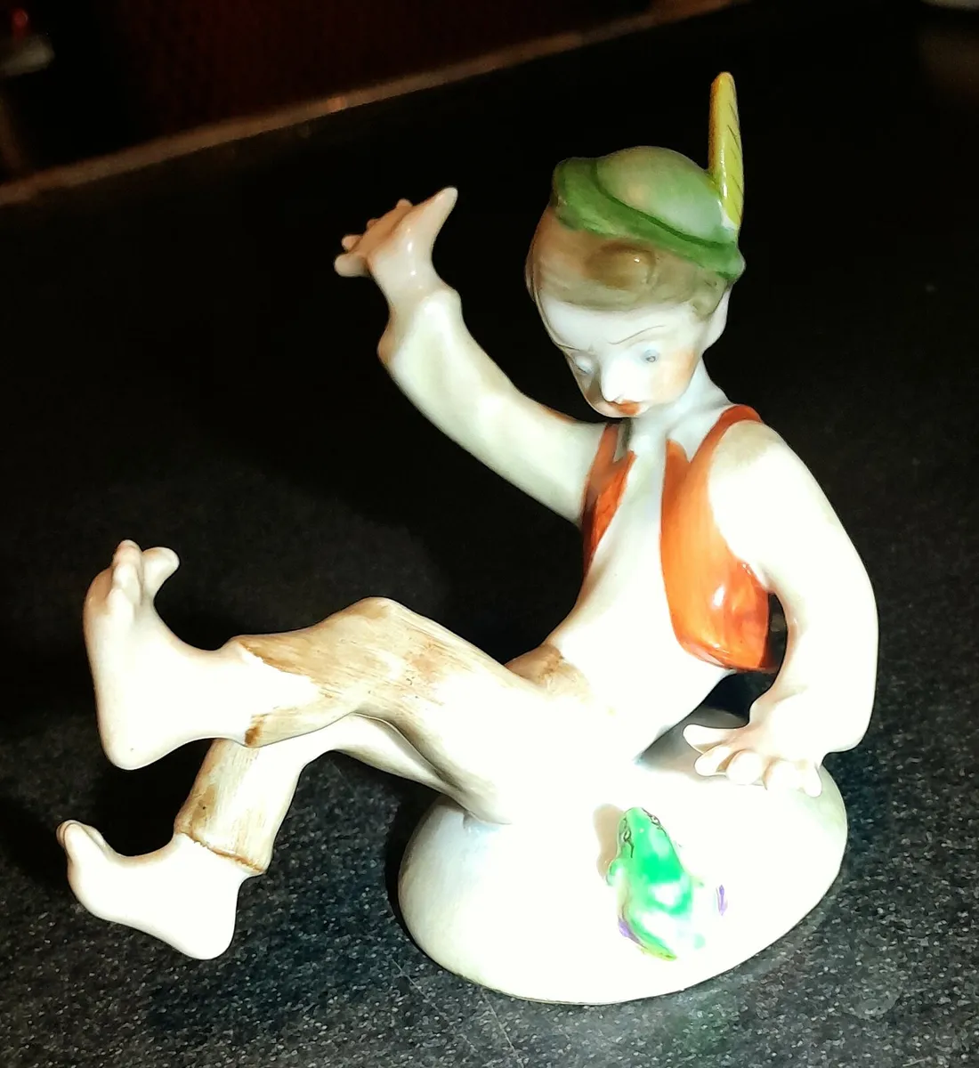 "Fear of Frog "rare antique Herend figurine - Image 1