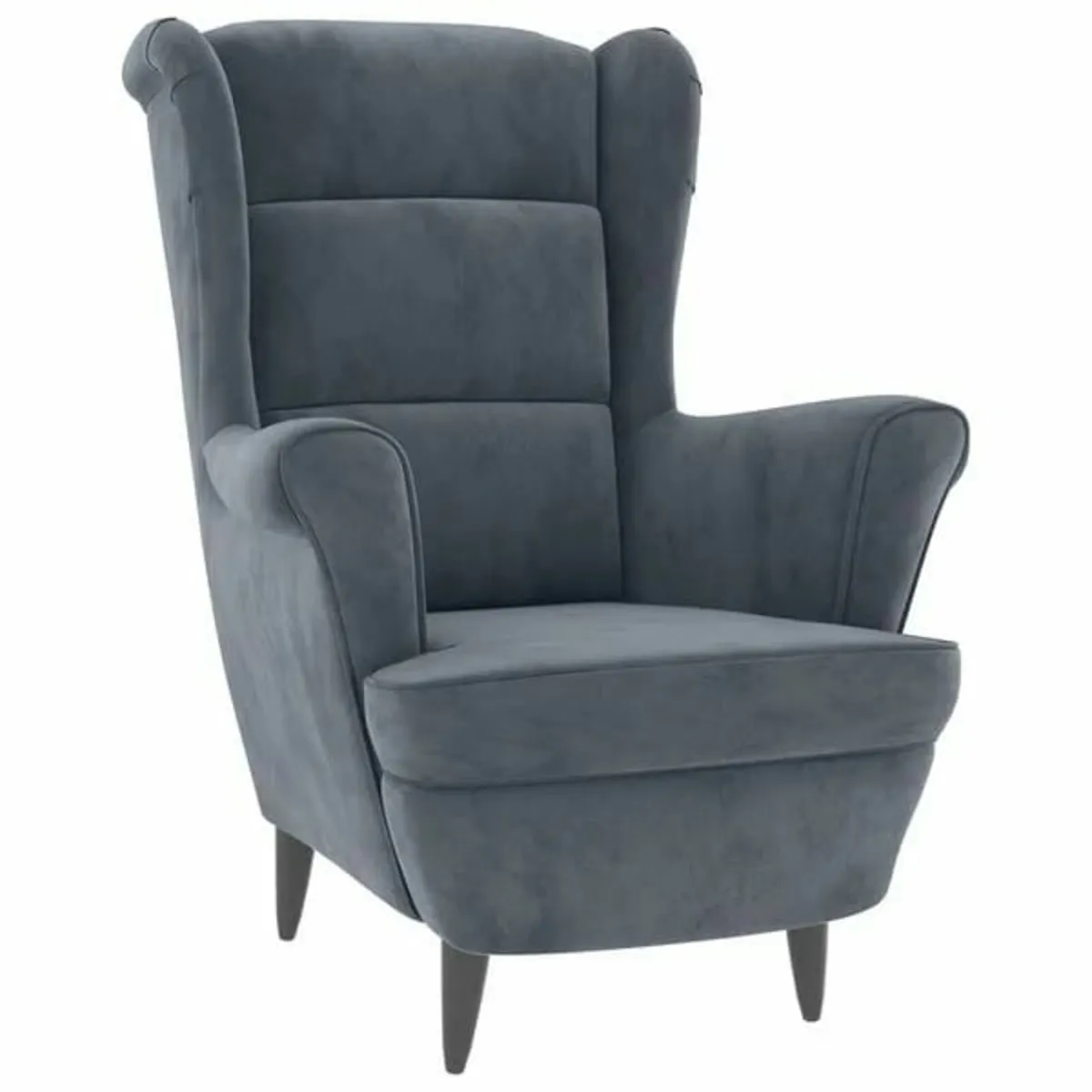 Armchair Dark Grey Velvet - Image 1