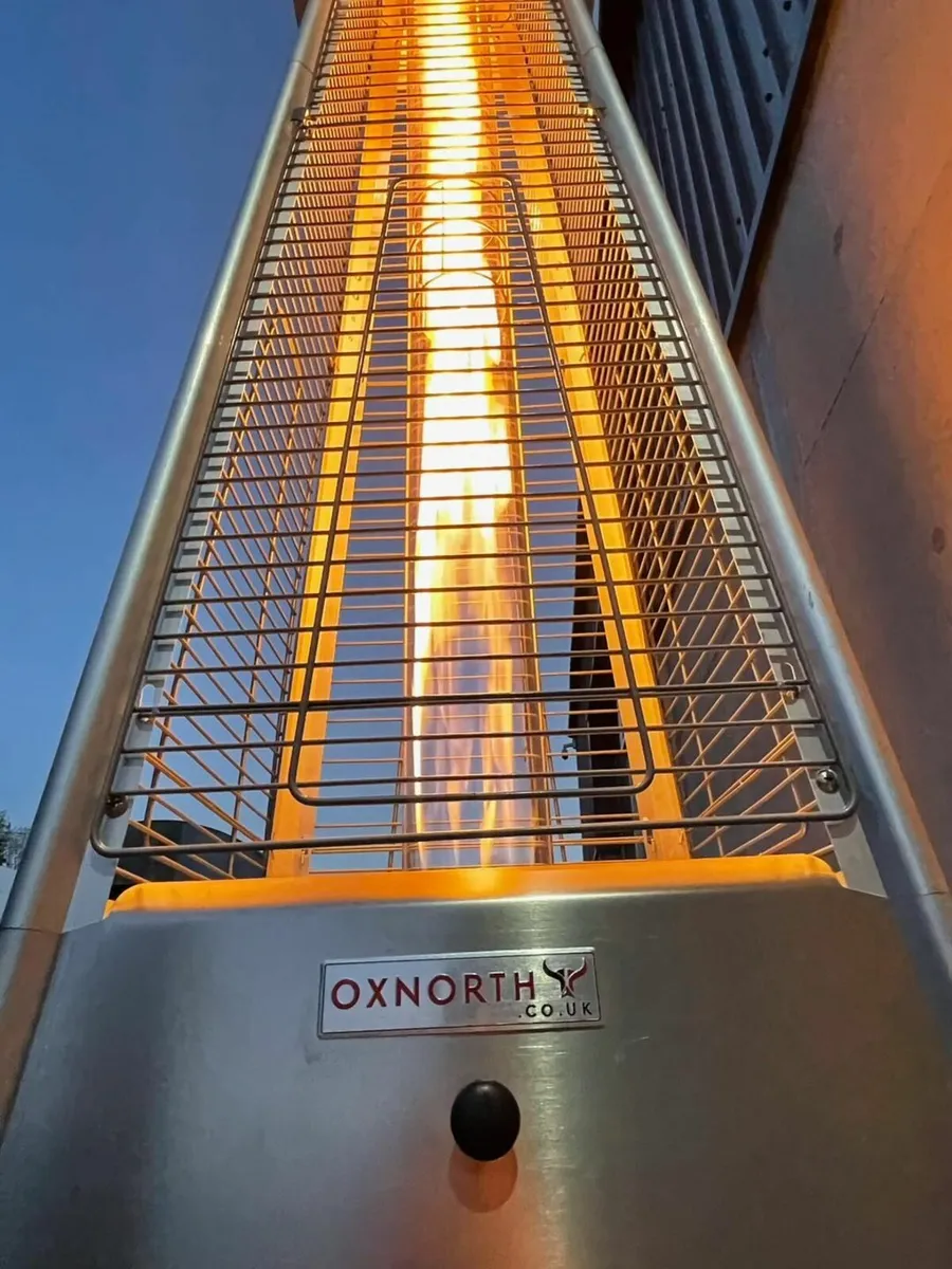 15kw Flame Tower Patio Heater - Stainless Steel - Image 2