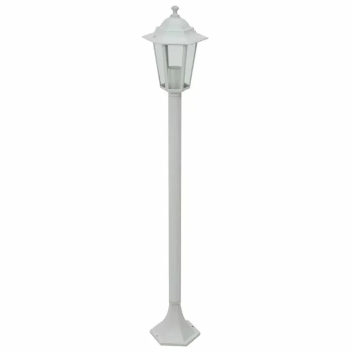 Garden Post Lights 6 pcs E27 110 cm Aluminium Whit - Image 2