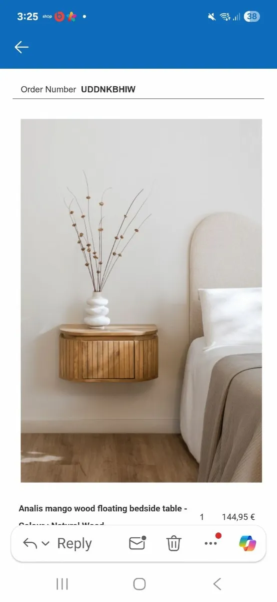 Floating Mango Wood Bedside Tables ×2 - Image 4