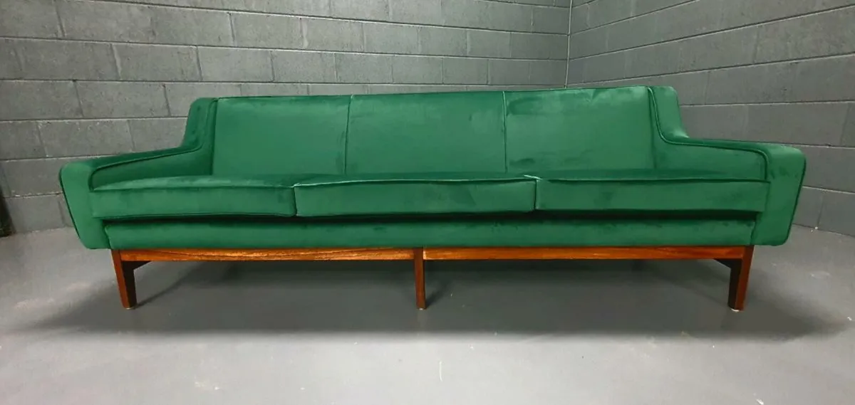 Mid-Century 3-Seater Sofa - Free Delivery - Image 1