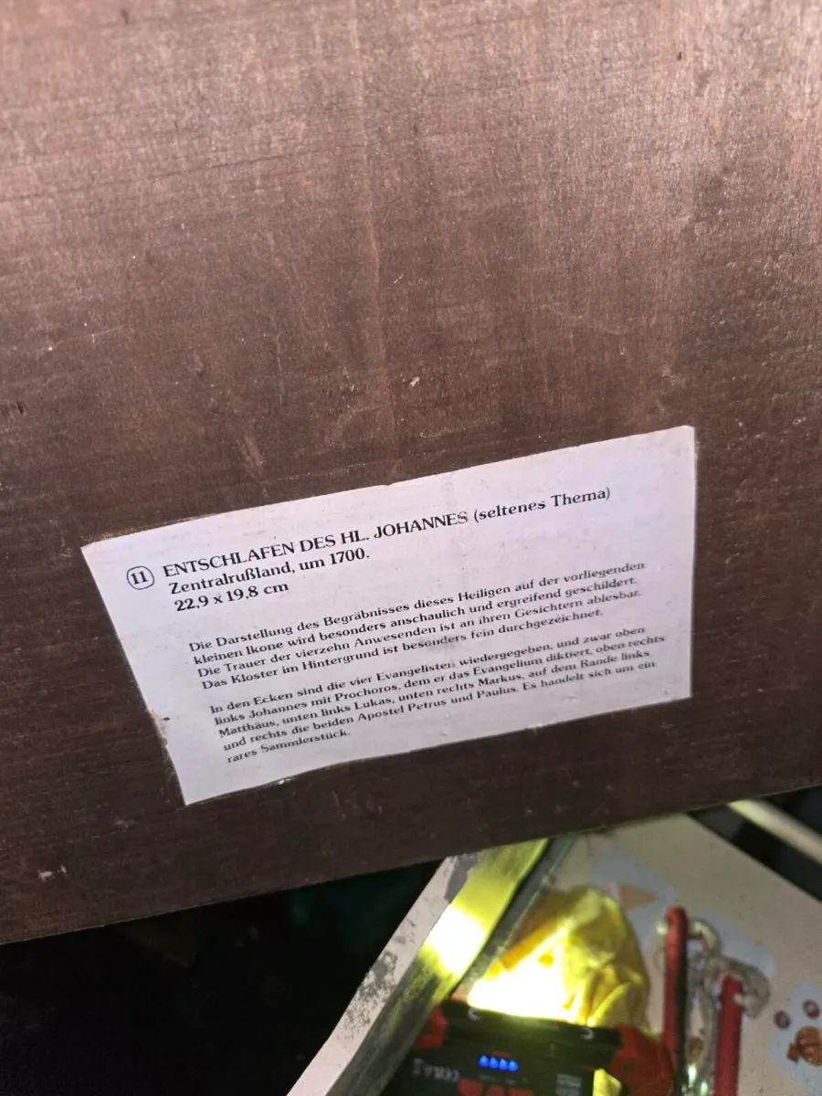 Religious icon on wood - Image 3