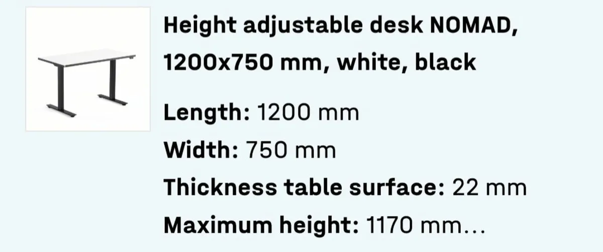 Sit/Stand Desk - Image 3