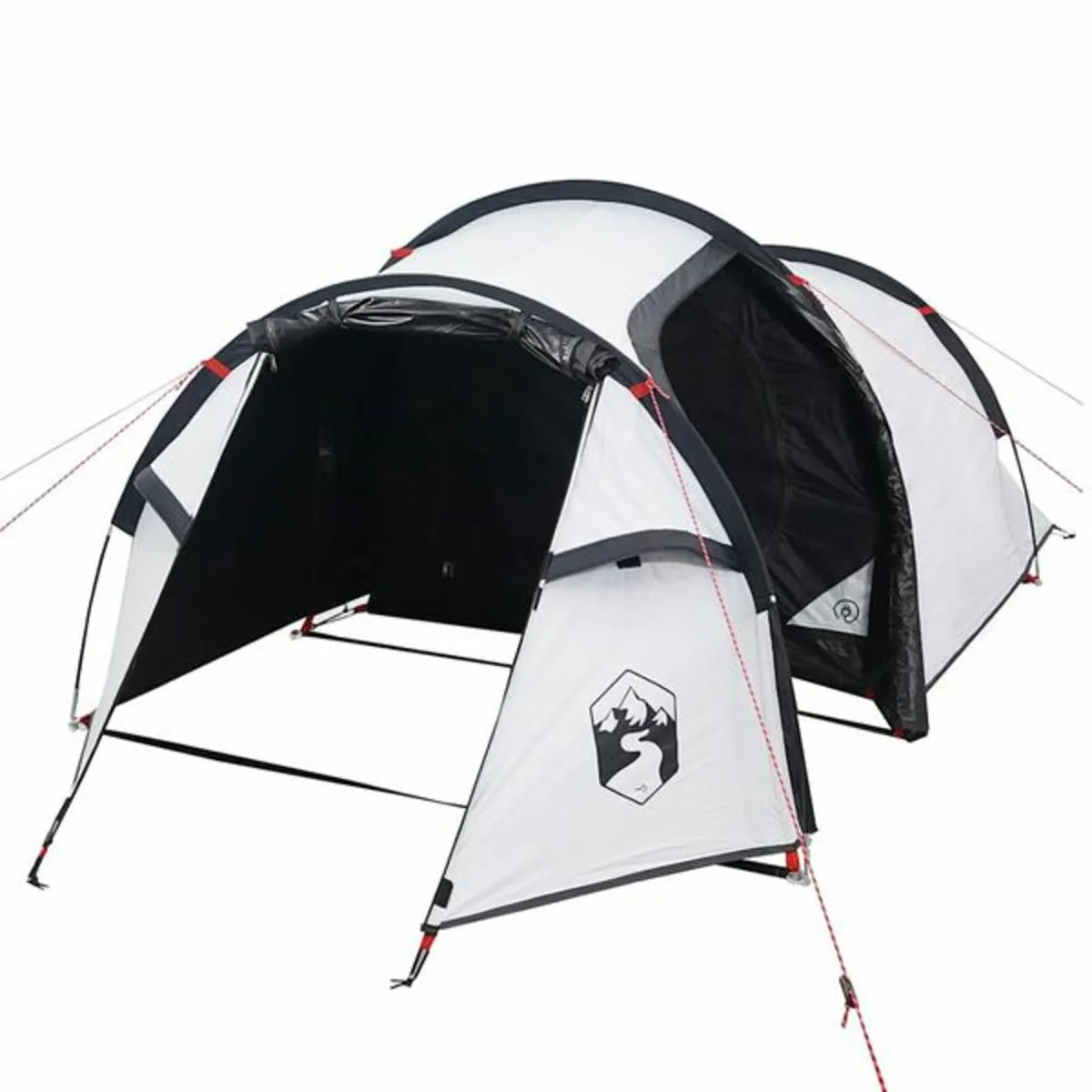 Camping Tent Tunnel 2-Person White Blackout Fabric - Image 4